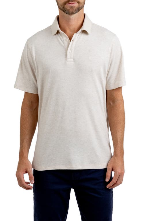 Rainforest Heathered Jersey Polo In Oatmeal