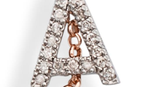 Meshmerise Diamond Initial Bezel Bracelet In Rose-a