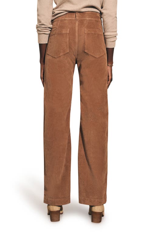 Faherty Stretch Cord Wide Leg Pants In Cord Brown