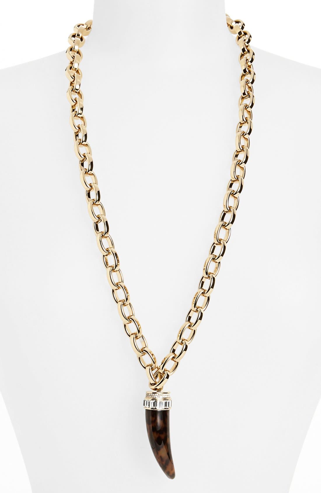 michael kors horn pendant necklace
