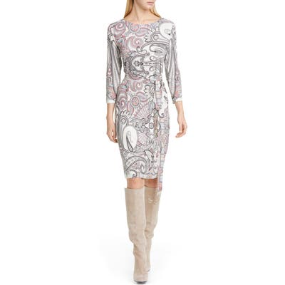 Etro Paisley Print Jersey Dress, 8 IT - White