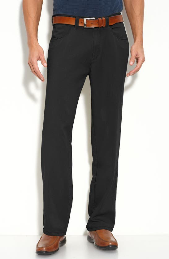 Tommy Bahama 'bali Five' Relaxed Straight Leg Pants In Black
