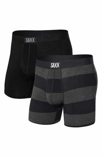 SAXX DropTemp™ Cooling Cotton Boxer Briefs - Men's Boxers in Cherry Heather