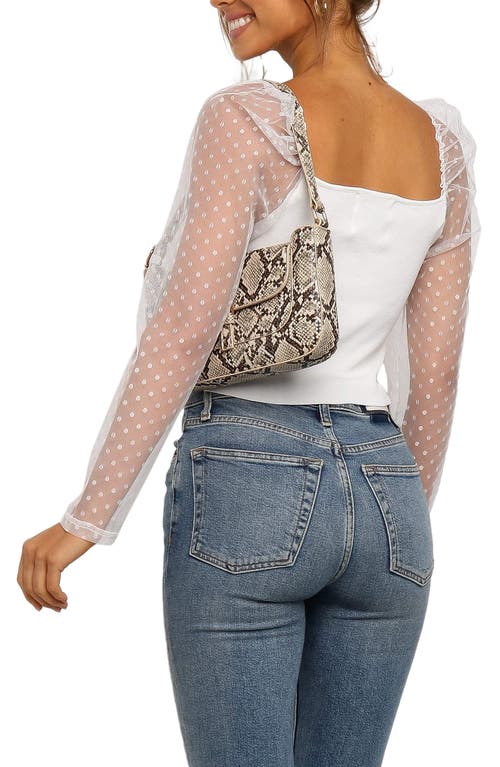 Petal And Pup Petal & Pup Rigala Sheer Swiss Dot Sleeve Top In White