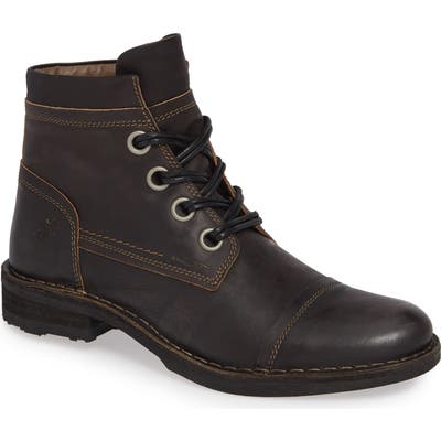 Fly London Rize Cap Toe Boot, Black
