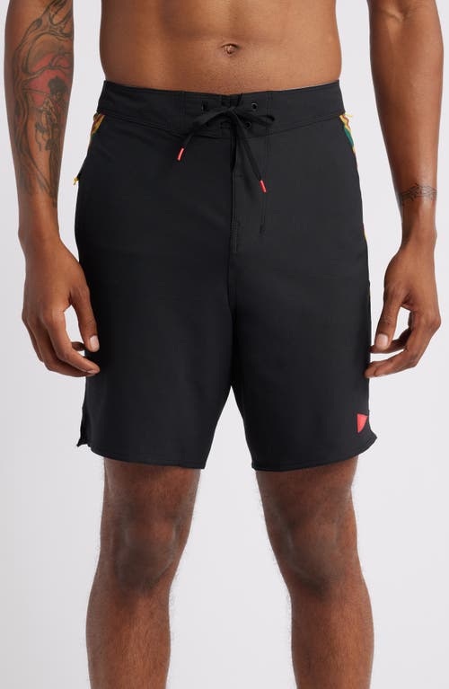 Shop Florence Pro Hawaii Water Repellent Board Shorts In Black Multi