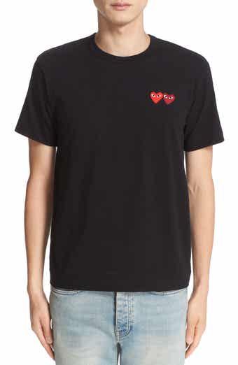 Saint Laurent Paris White Jersey Logo Heart Print T-Shirt M Saint