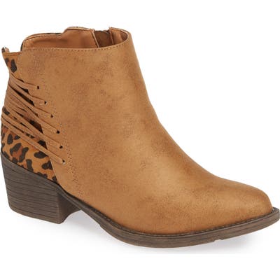 Very Volatile Griselle Strapped Bootie- Brown