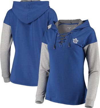 Toronto Maple Leafs Fanatics Branded Women's Lace-Up Jersey T-Shirt - Navy