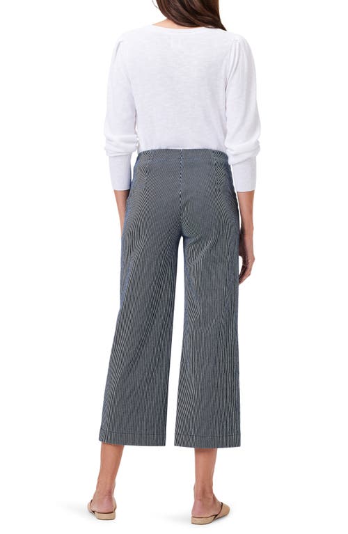 Nic + Zoe All Day Stripe Wide-leg Jean In Blue Multi In Gray