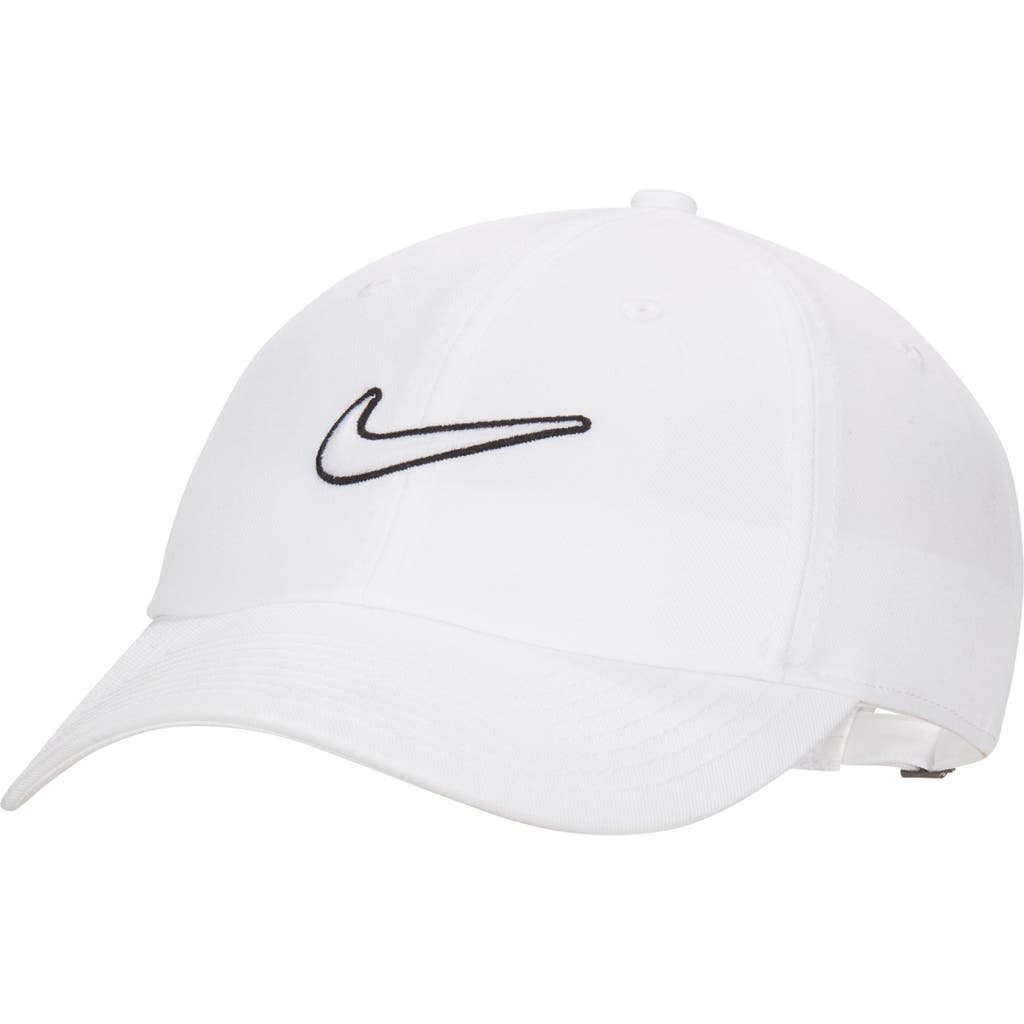 Nike Unstructured Club Swoosh Cap In White