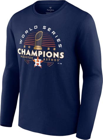 Youth Fanatics Branded Navy Houston Astros 2022 World Series Champions Signature Roster T-Shirt