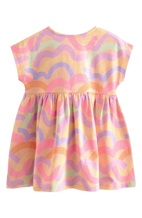 Shop Next Kids' Rainbow Print Cotton Dress In Pink Multi