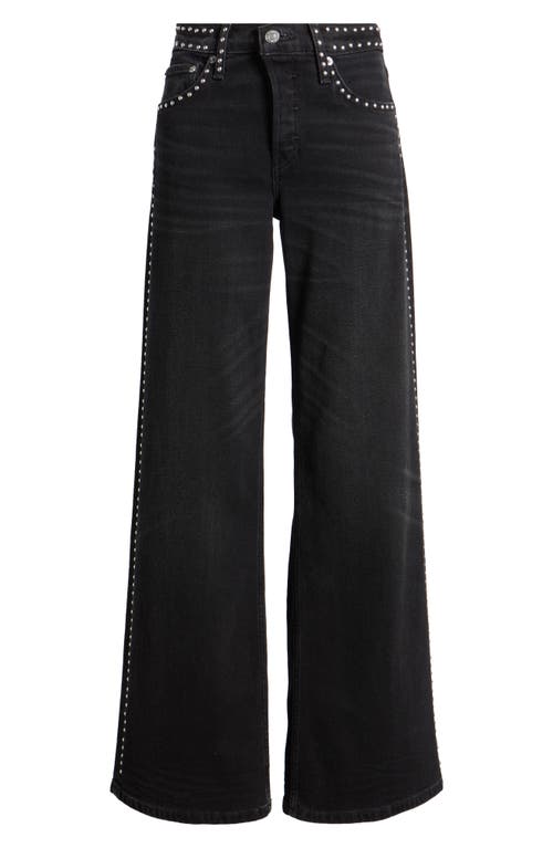 RE/DONE RE/DONE STUDDED WIDE LEG JEANS