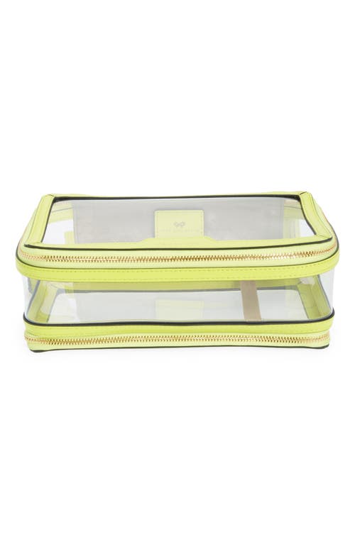 In-Flight Clear Travel Case in Clear/Neon Yellow