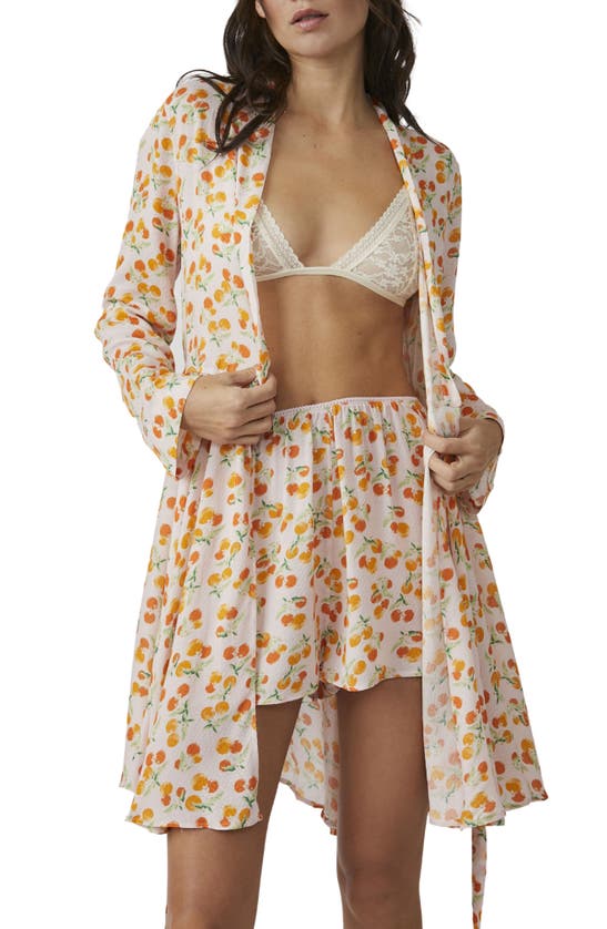 Free People Worth It Fruit Print Robe In Grapefruit Combo ModeSens