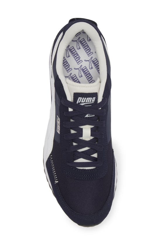 Shop Puma Road Rider Sneaker In  Navy- White