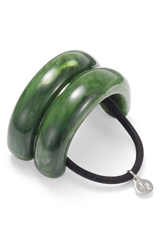 Lelet Ny Marbleized Double Arch Hair Tie In Green
