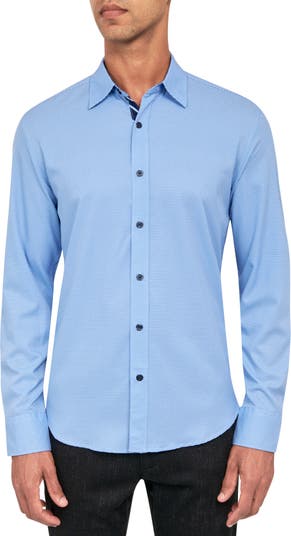 CONSTRUCT Slim Fit Micro Geo 4-Way Stretch Performance Button Down ...