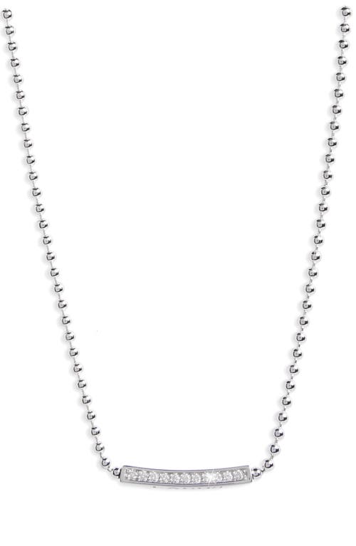 Shop Lagos Caviar Spark Diamond Pendant Necklace In Silver/diamond