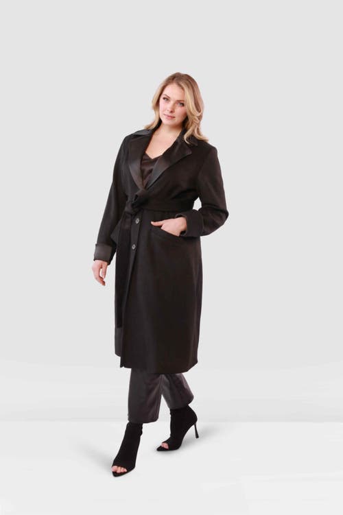 Shop Gabriella Rossetti Allegra Felted Wool Coat In Midnight