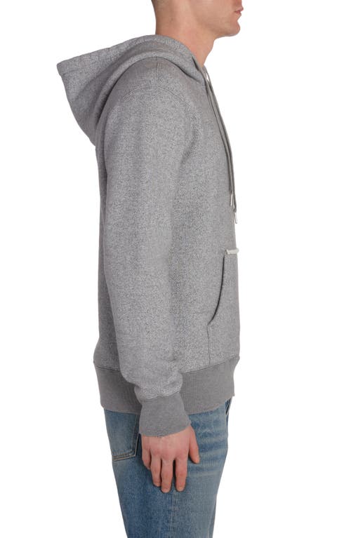 Golden Goose Slogan-print Cotton Hoodie In Grey Melange/heritage White