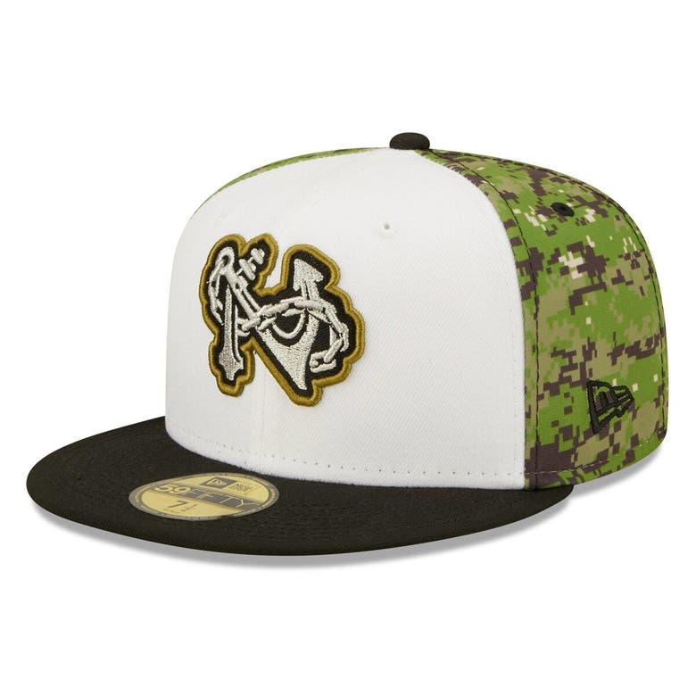 New Era White/camo Norfolk Tides Theme Night 59fifty Fitted Hat