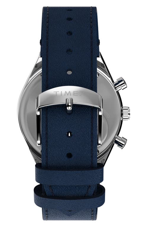 Timex Q  Chronograph Quartz Blue Dial Men's Watch Tw2w51700 In Black