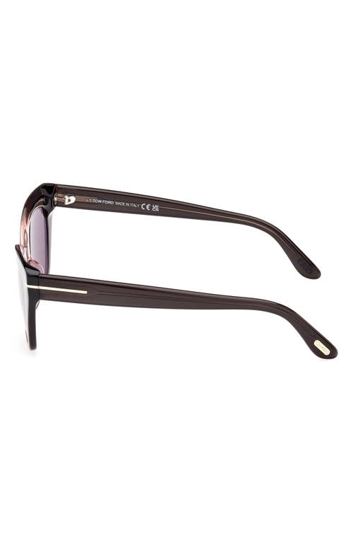 Tom Ford Juliette Acetate Cat-eye Sunglasses In Grey/roviex