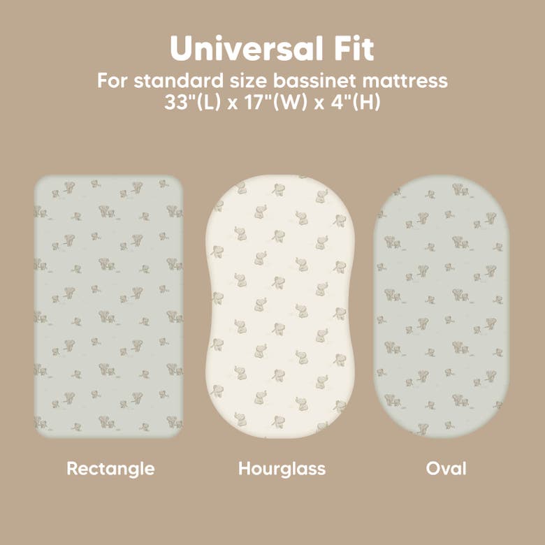 Keababies 2-pack Isla Fitted Bassinet Sheets In Elly