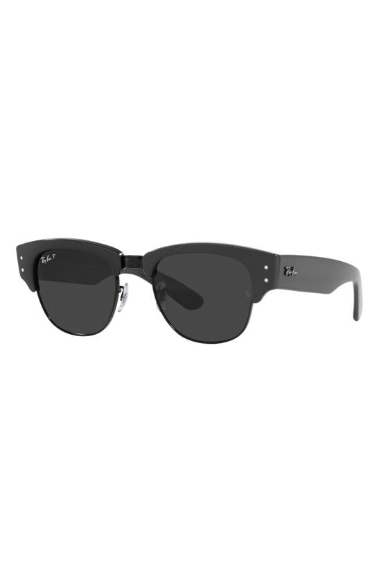 Shop Ray Ban Ray-ban Mega Clubmaster 53mm Polarized Transition Square Sunglasses In Black Grey