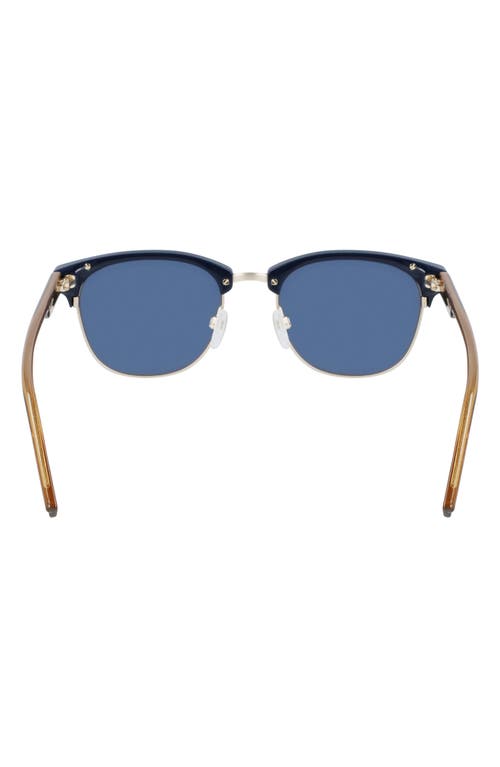 Shop Converse Disrupt 52mm Round Sunglasses In Obsidian/light Gold/blue