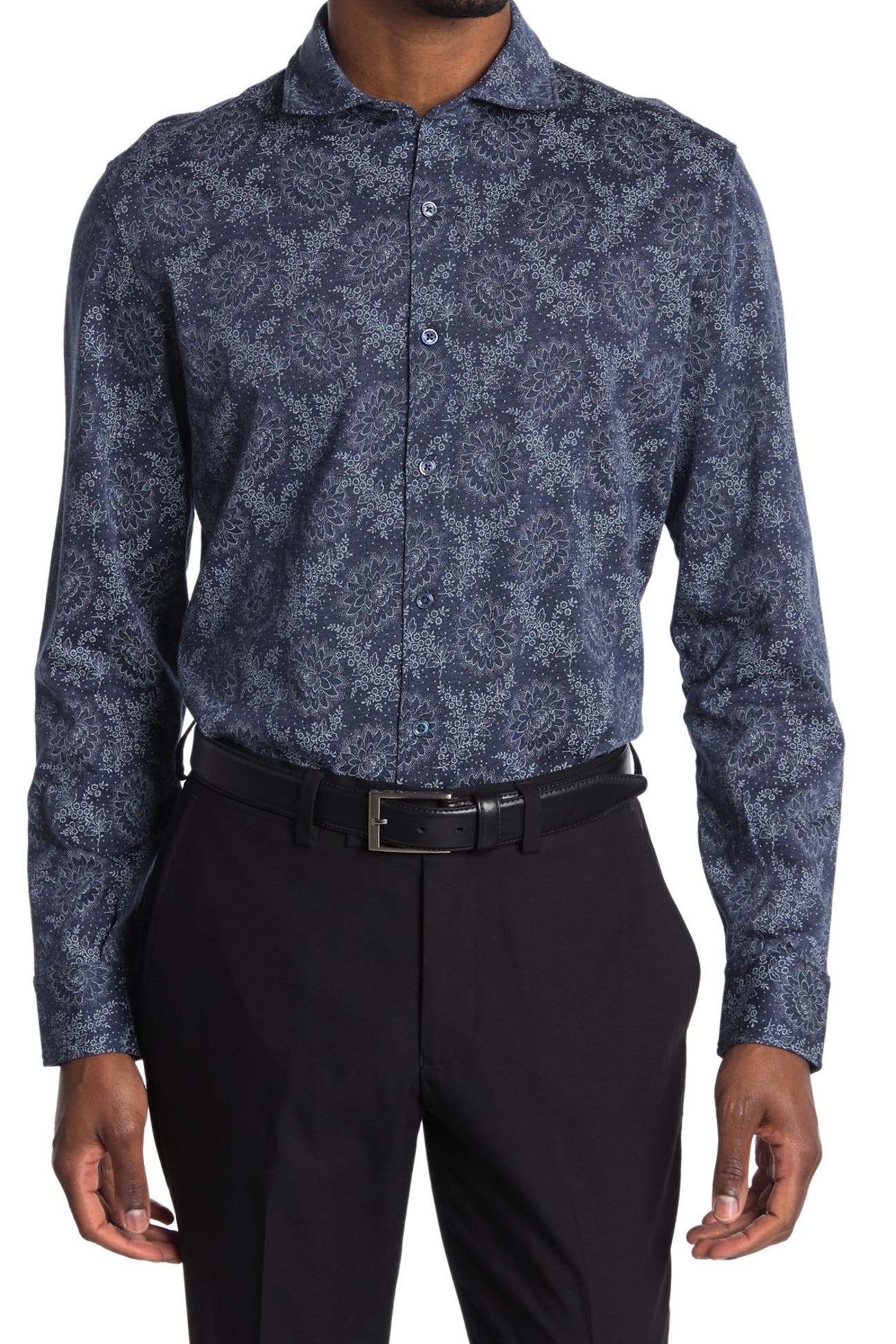 Bugatchi | Printed Knit Regular Fit Shirt | Nordstrom Rack