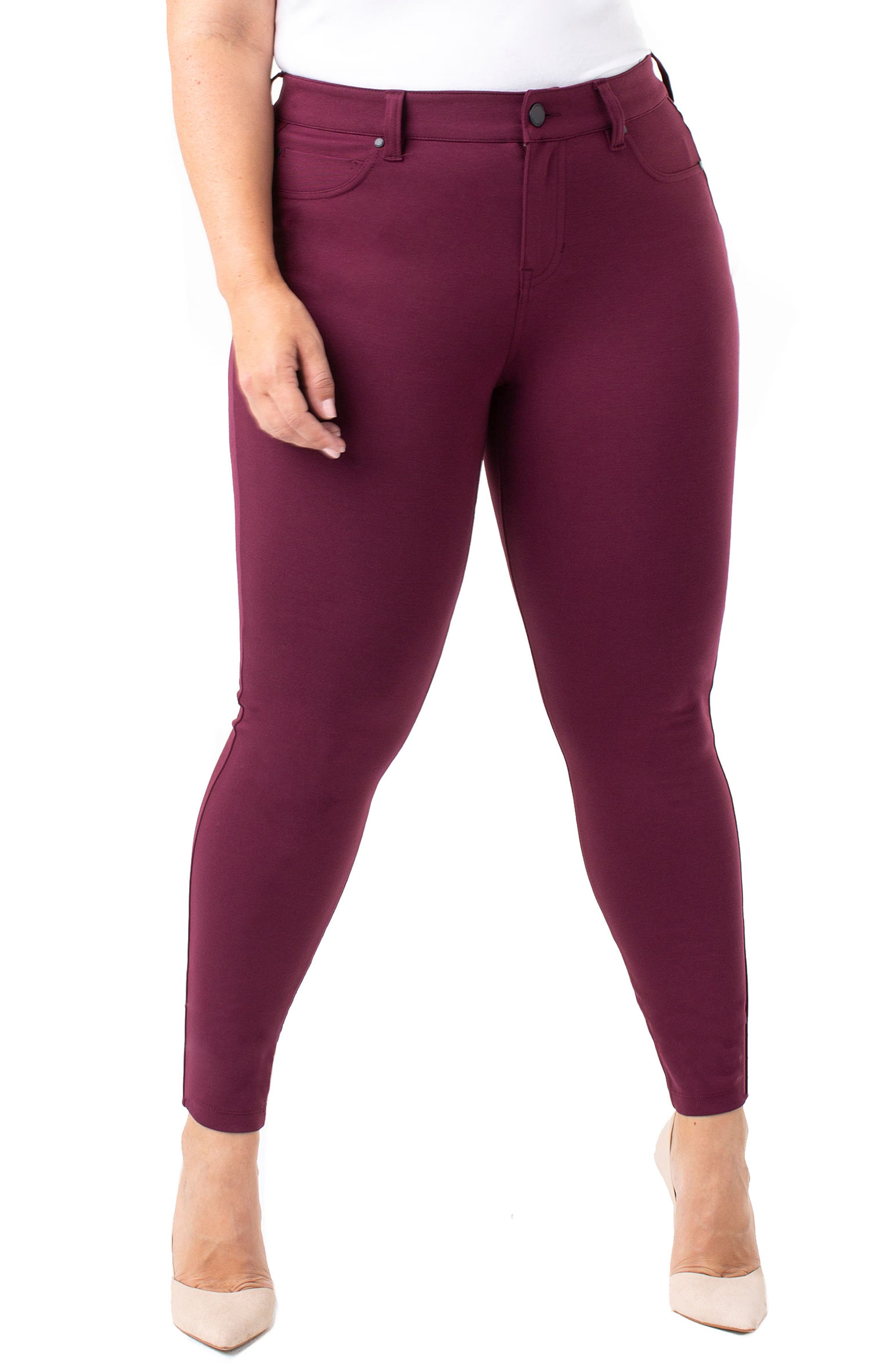 Plus Size Liverpool Madonna Leggings, Red