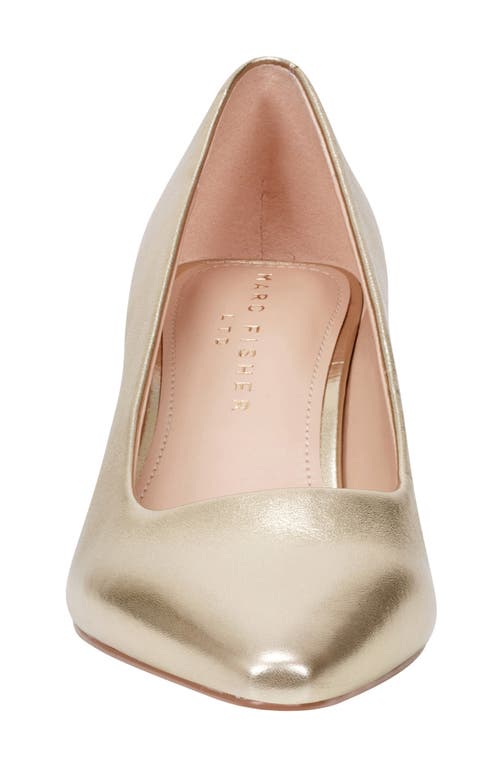 Shop Marc Fisher Ltd Kendri Pointed Toe Kitten Heel Pump In Gold