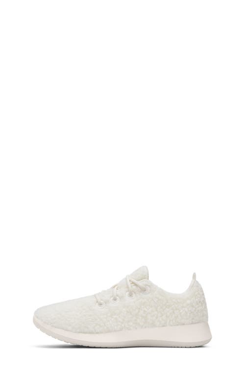 Allbirds Kids' Sm Wool Runner Fluff Sneaker In White