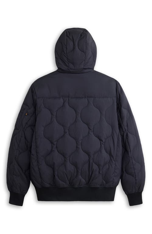 Shop Alpha Industries Lightweight Quilted Water Resistant Down Jacket In Black