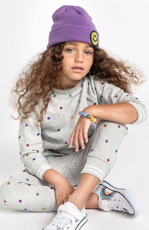 Shop Lola + The Boys Rainbow Gem Trackset In Grey