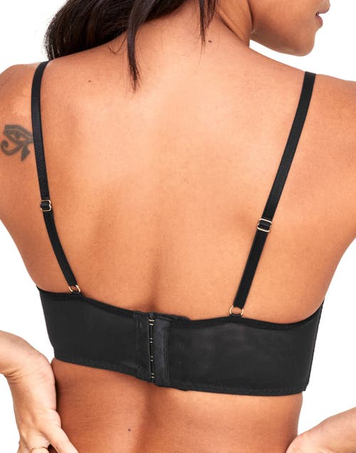 Adore Me Margaritte Push Up Balconette Bra In Black