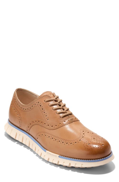 Cole Haan ZERØGRAND Remastered Wingtip Derby Sneaker Farro/Vanilla at Nordstrom,