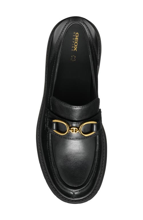 Shop Geox Spherica Platform Bit Loafer In Black Oxford