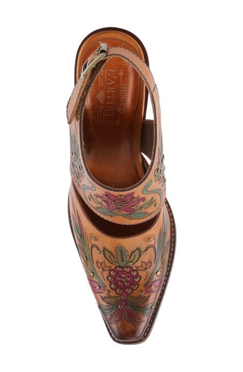 L'artiste By Spring Step Devika Stud Slingback Pump In Tan Multi