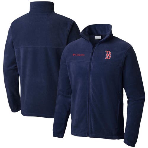 Men's Columbia Navy Boston Red Sox Steens Mountain Full-Zip Jacket