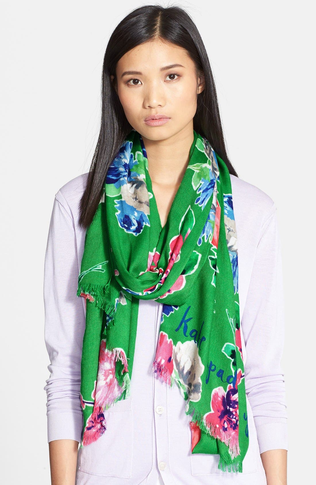 kate spade new york 'spring blooms' scarf Nordstrom
