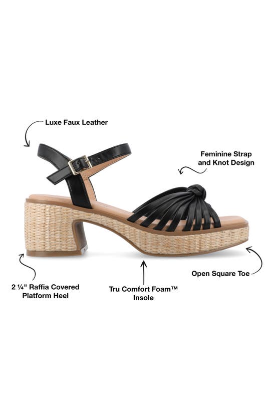 Journee Collection Hally Espadrille Platform Sandal In Black