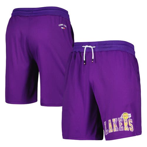 Men's Tommy Jeans Purple Los Angeles Lakers Mike Mesh Basketball Shorts