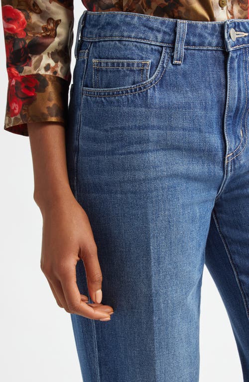 Shop L Agence L'agence Miley High Waist Cuff Wide Leg Jeans In Lampson