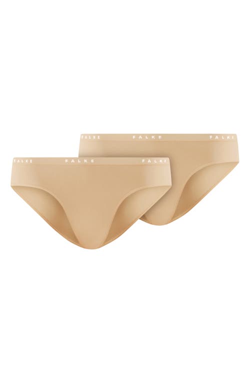 Shop Falke Daily Comfort 2-pack Stretch Cotton Bikini Briefs In Camel