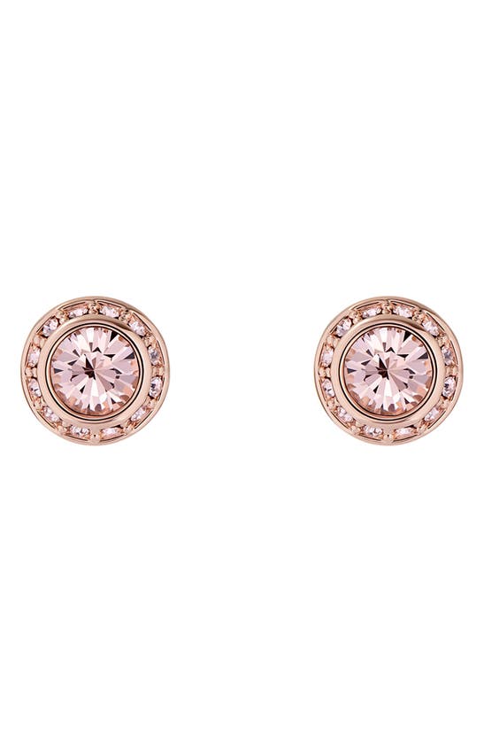 Shop Ted Baker Soletia Solitaire Crystal Halo Stud Earrings In Rose Gold Tone Vint Rose Crys
