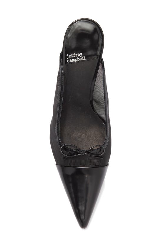 Shop Jeffrey Campbell Chopine Pointed Toe Mule In Black Combo